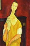 Woman with a Fan Art by Amedeo Modigliani