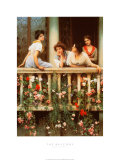 The Balcony Poster by Eugene de Blaas