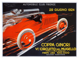 Coppa Ginori, Auto Race, Florence Lámina giclée