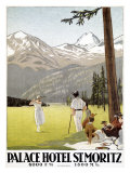 Palace Hotel, St. Moritz Gicléedruk van Emil Cardinaux