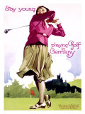 Golf in Germany Reproduction procédé giclée par Ludwig Hohlwein