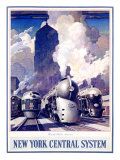 Chemin de fer New York Central reproduction procédé giclée par Leslie Ragan
