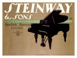 Steinway and Sons Giclee Print by Lucian Bernhard