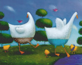 Como patos al agua Lámina por Rob Scotton Como patos al agua Lámina por Rob Scotton