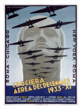 Croceria Aerea del Decennale Giclee Print by Luigi Martinati