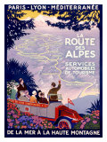 La Route des Alpes Giclee Print by Roger Broders