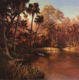 Puesta de sol en Myakka Póster por Malarz