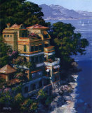 Cove at Portofino Poster by Howard Behrens