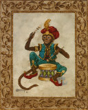 Singe avec tambour Poster par Janet Kruskamp