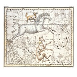Constellations of Monoceros the Unicorn, Canis Major and Minor from A Celestial Atlas Giclee Print by A. Jamieson