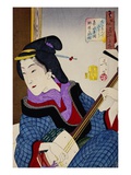 Looking as if She Is Enjoying Herself: The Appearance of a Teacher During the Kaei Period Giclee Print by Taiso Yoshitoshi