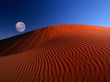 Full Moon over Red Dunes Photographic Print by Charles O'Rear