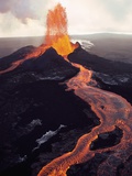 Kilauea Volcano Erupting Photographie par Jim Sugar