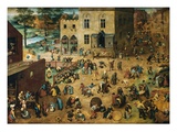 Barnlekar Gicleetryck av Pieter Bruegel the Elder Barnlekar Gicleetryck av Pieter Bruegel the Elder