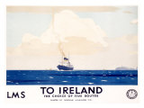 LMS, To Ireland reproduction procédé giclée par Norman Wilkinson
