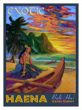 Hawaii, Bali Hai Exotic Haena Impressão giclée por Rick Sharp
