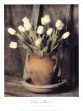Tulips on Bench Posters by Laurie Eastwood