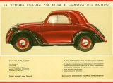La Vettura Topolino Fiat Giclee Print