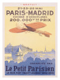 Paris-Madrid, Le Petit Parisien Giclee Print