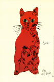 Red Cat from Twenty-Five Cats Affiches par Andy Warhol