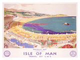Chemins de fer LMS Isle of Man reproduction procédé giclée par Christopher Clark