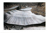 Über dem Fluss, Projekt für Colorado, von oben Kunstdruck von Christo 