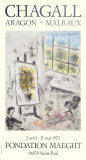 Chagall, Aragon and Malraux, 1977 Collectable Print by Marc Chagall