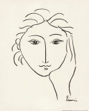 Woman's Face Sketch II Prints by Simin Meykadeh