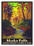 Chutes d'eau d'Akaka reproduction procédé giclée par Rick Sharp