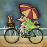Bicycle Lady IV Poster by Jo Parry