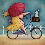 Bicycle Lady III Posters by Jo Parry