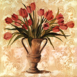 Tulipanes en damasco marfil Láminas por Carol Robinson Tulipanes en damasco marfil Láminas por Carol Robinson