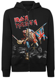 iron maiden trooper zip hoodie