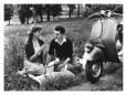 Vespa Piaggio Romance on the Grass Giclee Print