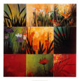 Tropical Nine Patch Art Print by Don Li-Leger