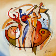 Blues Club IV Art Print by Alfred Gockel