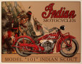 Indian Scout Tin Sign