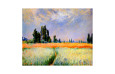 Distant Poplars Giclee Print by Claude Monet