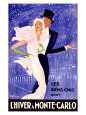 L'hiver à Monte Carlo reproduction procédé giclée
