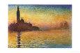 Pôr do Sol em Veneza Impressão artística por Claude Monet