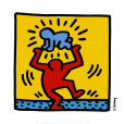 Untitled, 1987 (baby over head) Reproduction d'art par Keith Haring