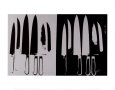 Knives, c.1982 (Silver and Black) Art Print by Andy Warhol