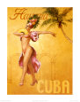 La Havane - Cuba Reproduction d'art par David Marrocco