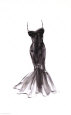 Black Dress with Flair Art Print by Tina