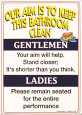 Intentamos mantener este baño Cartel de chapa