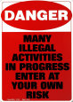 Danger Cartel de chapa