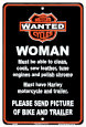 Harley Wanted Tin Sign