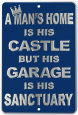 Le château de l'homme Plaque en métal