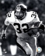 Franco Harris - Rushing With Ball (B&W) Photo