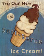Soft Serve Ice Cream Lámina por Louise Max